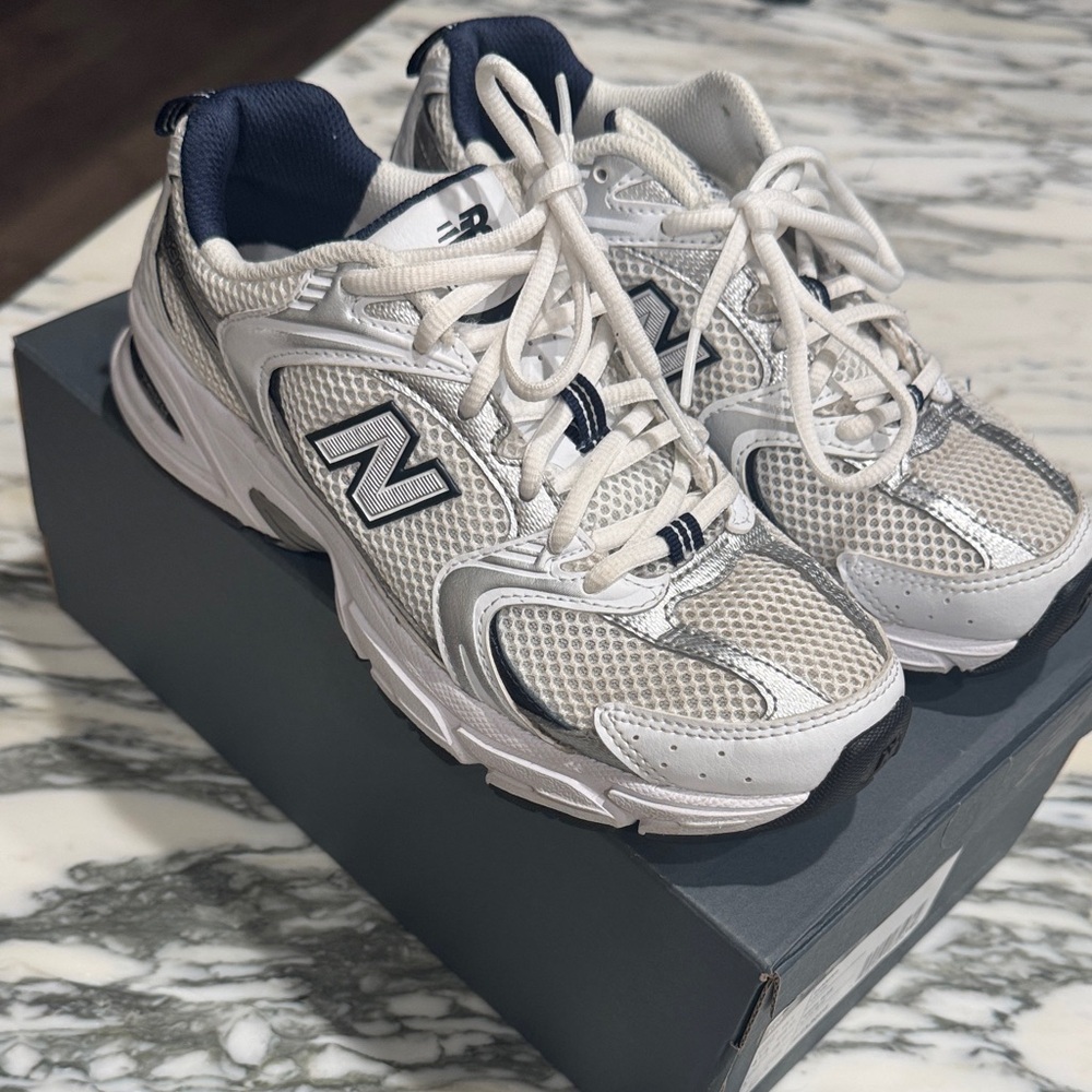 New Balance Mesh Sneakers in White and Gray